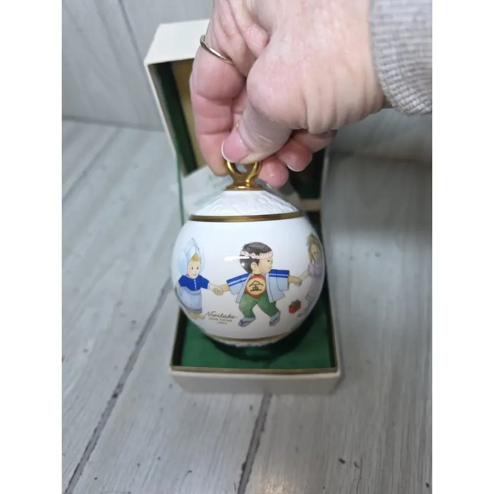 Vintage Noritake Christmas Ornament Children Around The World NIB Holiday